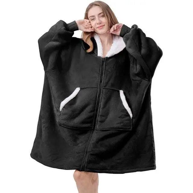 Elegant Large Sweatshirts Woman Oversized Hoodie Winter Blanket With Sleeves Fleece Warm Giant Blanket Hoodies Women Sweatshirts  Long Blanket with Sleeves for Winter Hooded Sweatshirt for Women and Men Pullover